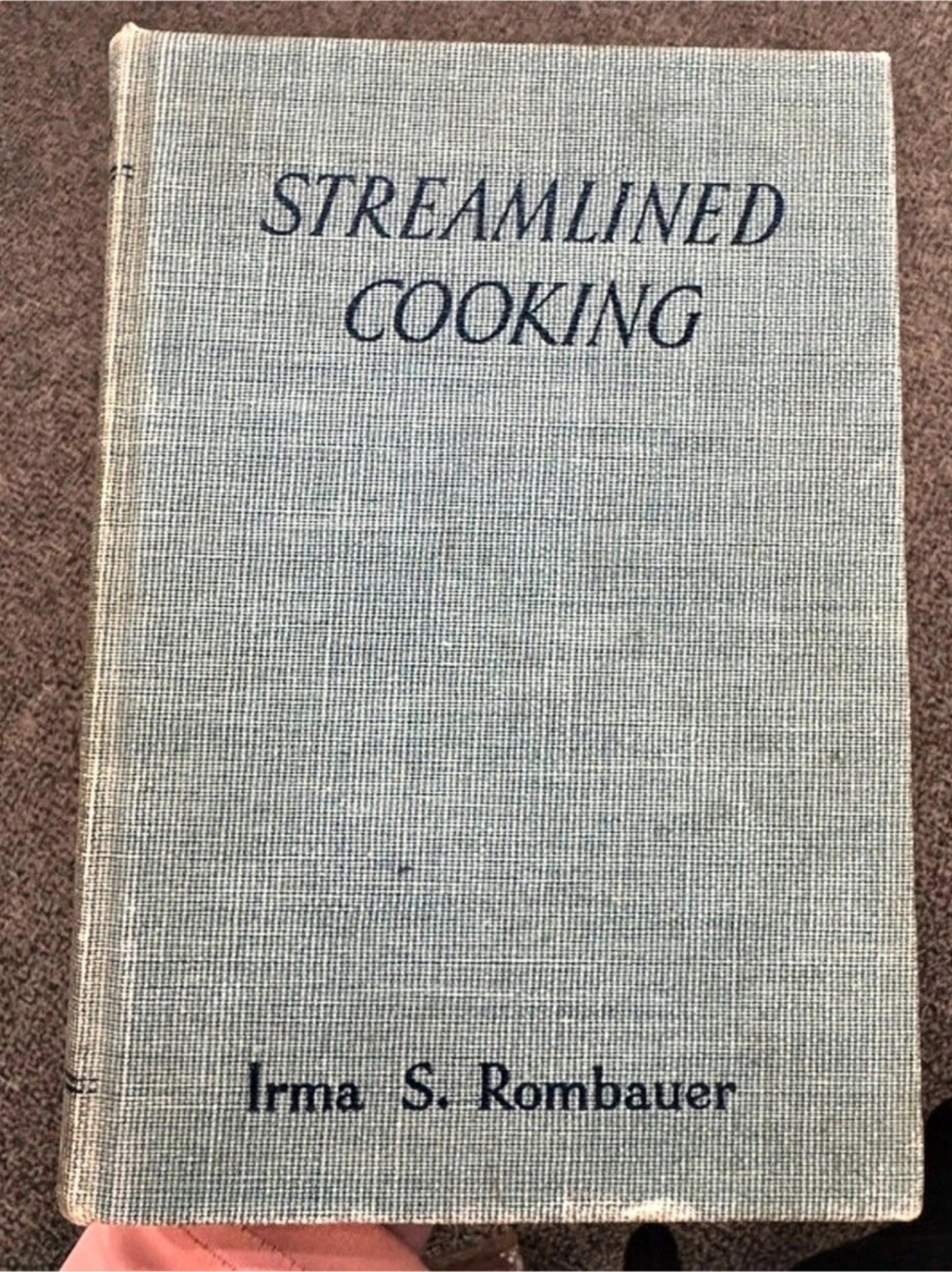 The Bobbs-Merrill Company Streamlined Cooking Vintage Cookbook Green 1939 Irma S